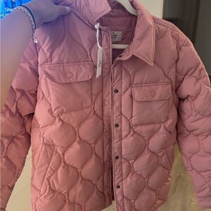 BRAND NEW Marine Layer Pink Leslie Puffer Overshirt Jacket